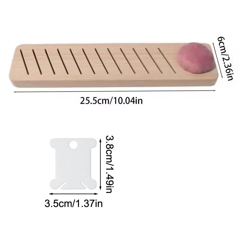 Органайзер для ниток мулине, держатель для стежков, шнурки, ленты, деревянная стойка для бобин, держатель для хранения мулине для вышивки крестом с карточками