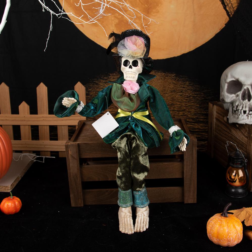 Хэллоуин Романтичный скелет Пара Статуэтки Ремесло Готический Невеста Жених Искусство Скульптура Жених Дом Окно Подвесные подвески Украшения