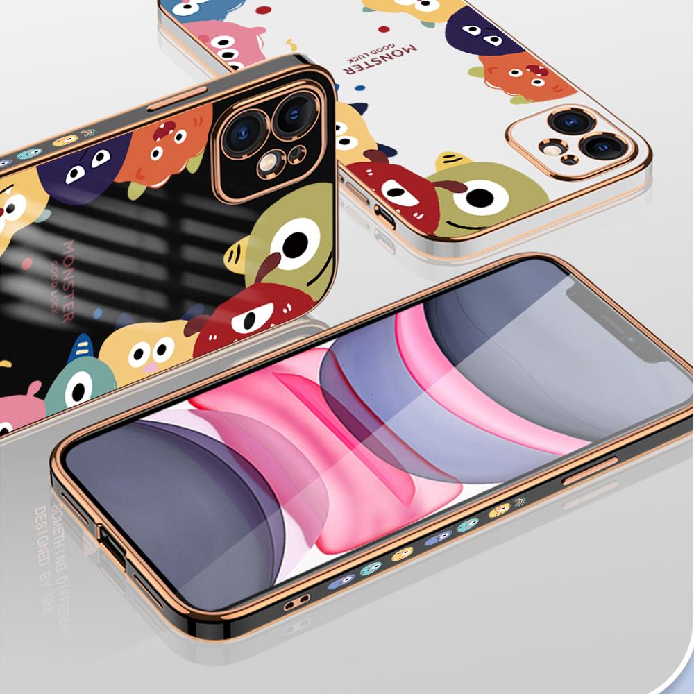 Симпатичный чехол для телефона с покрытием «Маленькие монстры» для iPhone 11 13 15 Samsung Galaxy A52 Xiaomi Redmi 12C Note 10 Pro Oneplus Мягкие чехлы для смартфонов