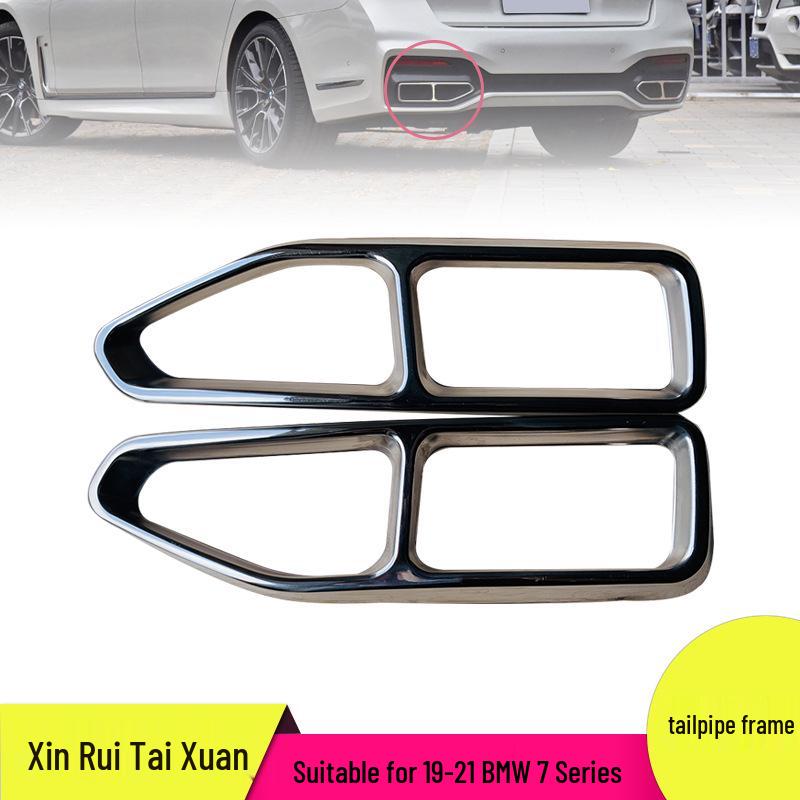 BMW 7 Series (2019-2021) Stainless Steel Quad Exhaust Tips and Tailpipe Frame Accessories