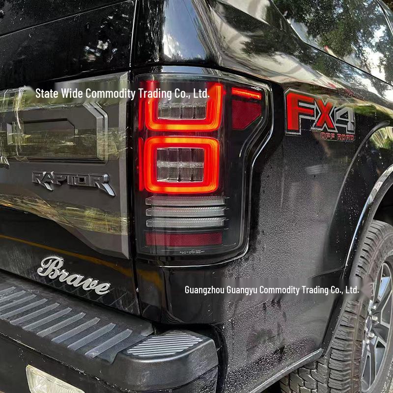 Compatible LED Taillight Assembly for Ford F150 Raptor (2015-2020) - Brake, Turn Signal, and Reverse Lights