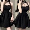 French High-end Black Strap Sling Dress for Women's Summer New Design Waist-hugging and Slimming Party Evening Dress