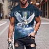 Летний топ с круглым вырезом и принтом в виде животных 3D, модные повседневные футболки с короткими рукавами для мужчин