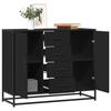 VidaXL Black Buffet 92x35x76 Cm Engineered Wood, Storage Cabinet, Kitchen Storage Cabinet, Storage Furniture 3300825