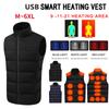 Men Electric Vest Heated Jacket Usb Winter Body Warmer Windproof Gilet Coat Tops