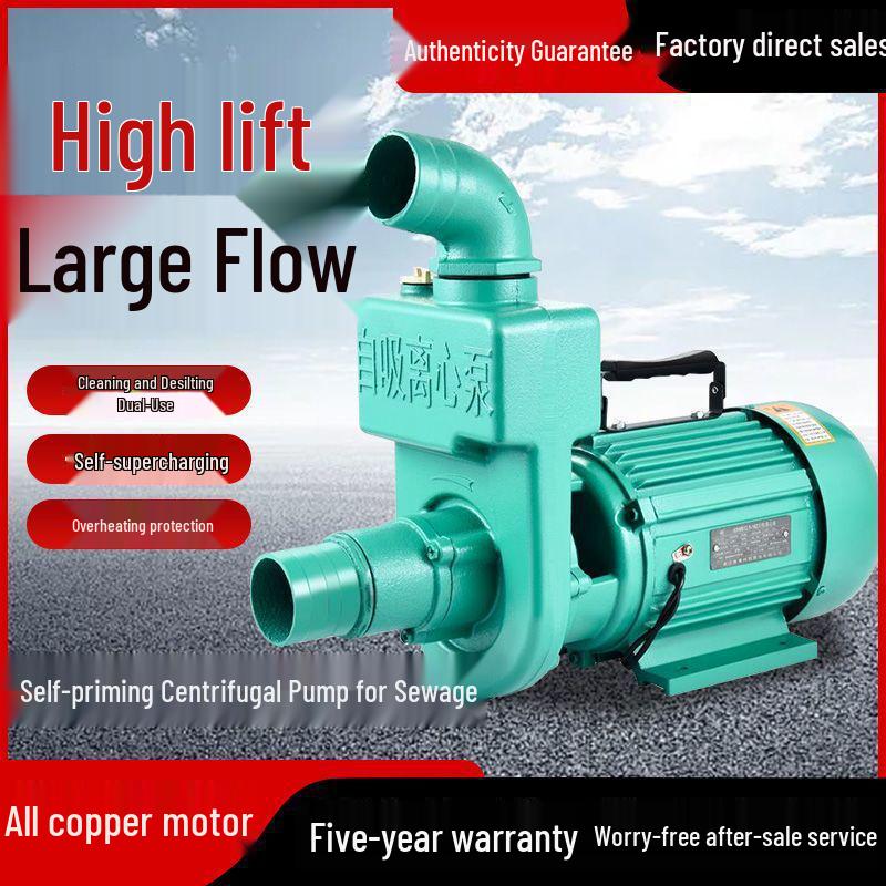 ZDK Self-Priming Cast Iron Sewage and Water Pump for Household Fecal Slurry and Water Flow