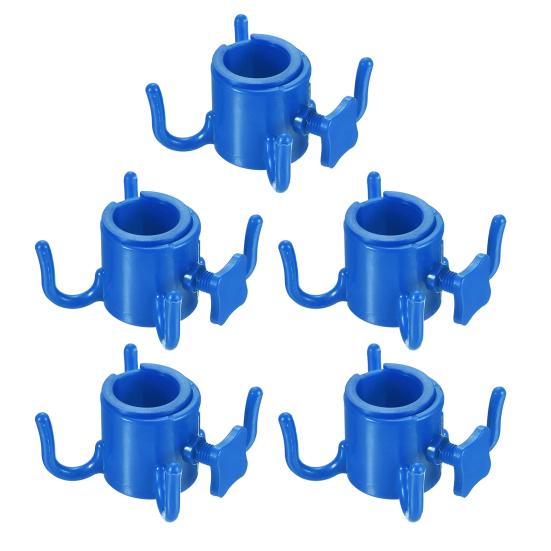 5Pcs Adjustable Beach Umbrella Hook 4-prongs Plastic Hanger for Towels Hats Sunglasses Bags Compact Beach Gear Organizer Hook for Poolside Camping