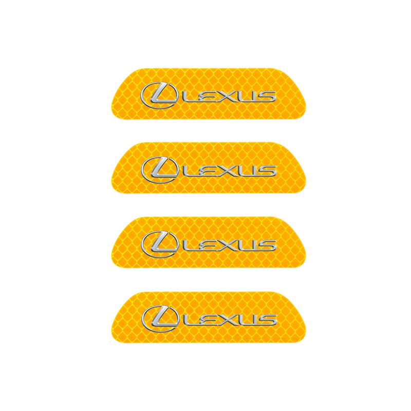 WDM2 2026 Hot Interior Stickers Lexus Car Door Reflective Sticker Night Light Warning Decal For Lexus F SPORT ES RX NX LS UX LM LX GX