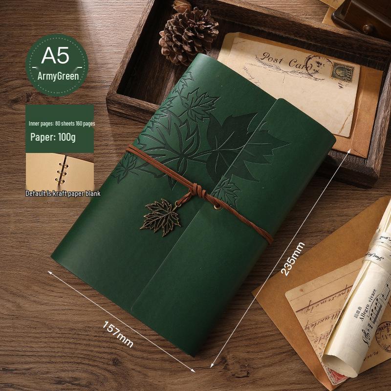 Портативный дорожный дневник из крафт-бумаги: Дневник-блокнот DIY на кольцах