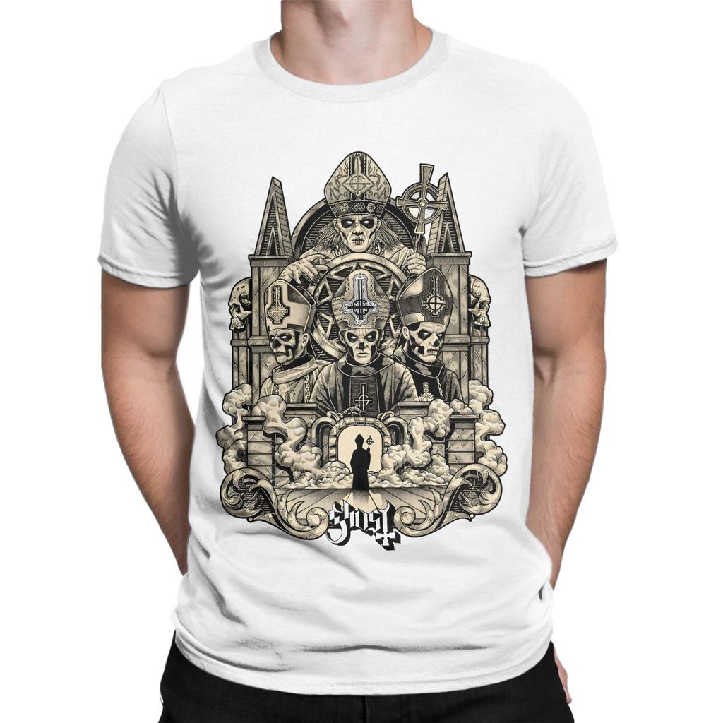 Мужские и женские футболки с принтом Ghost Rock 2025 Tour, футболки из хлопка, одежда