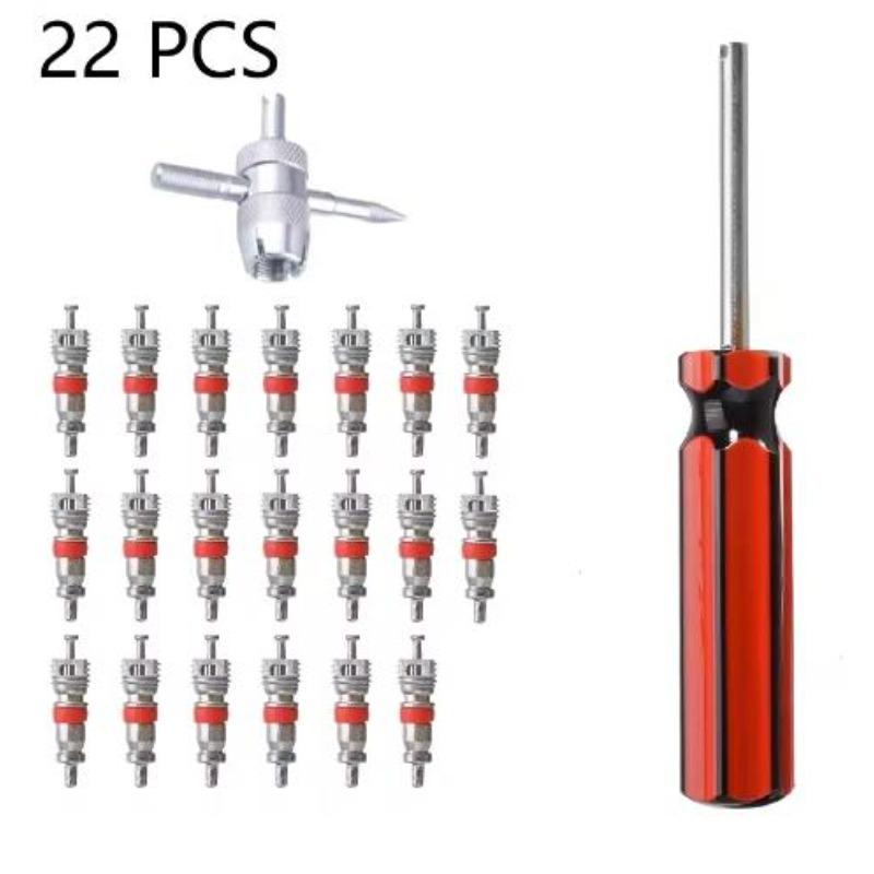 Набор из трех ключей для сердечников вентилей автомобильных шин, четыре в одном инструмента для ремонта, установки и разборки вентилей, ключ для электромобиля