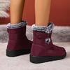 Thermal Snow Boots for Women - Waterproof Mid-Calf Winter Shoes with Anti-Slip Sole & Slavic Embroidery