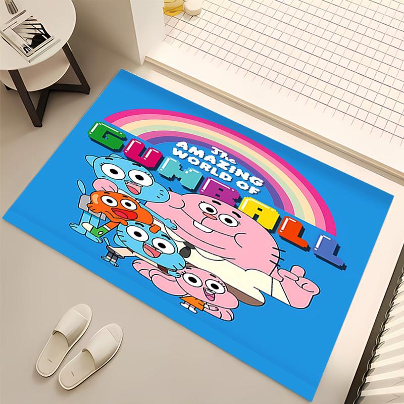1pc The Amazing World of Gumball1 Print Area Rug - Soft, Washable Non-Slip Indoor Mat, Living Room, Home Office Decorative Rug,Office Decorative