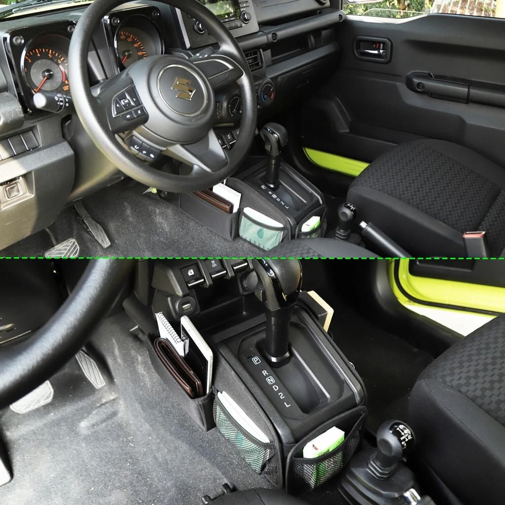 Автомобильная сумка для хранения переключения передач, коробка-органайзер, лоток-контейнер для Suzuki Jimny JB64 JB74-2023, аксессуары для хранения вещей в салоне