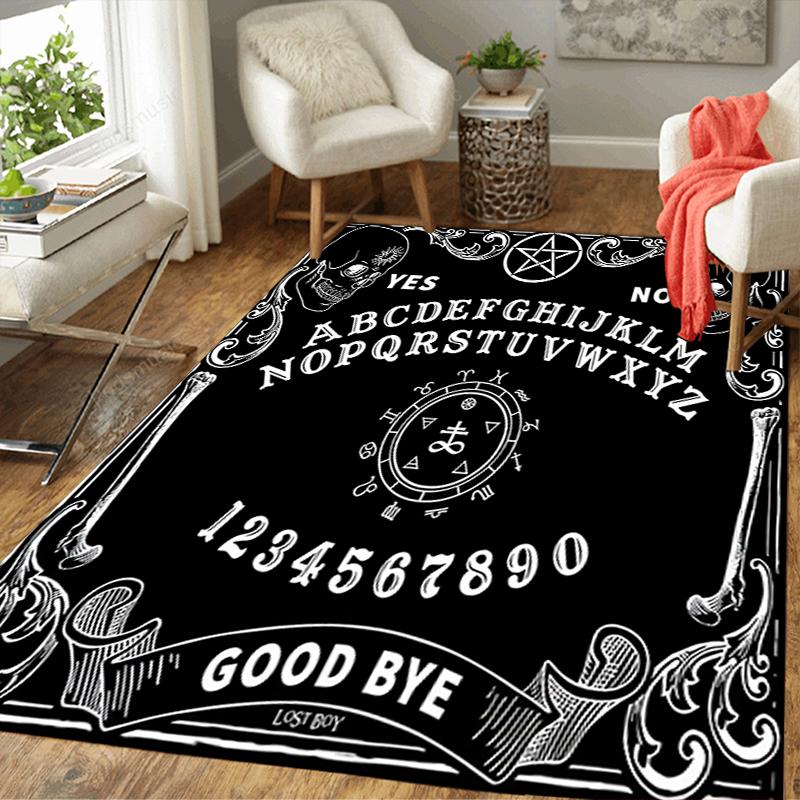 1Pc Ouija Board Mystery Rug, Office Carpet Indoor Outdoor Doormat, Non-Slip Soft, Living Room, Christmas Halloween Gift. M928345