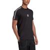 Adidas Originals Striped Logo Micro Label Round Neck Casual Short Sleeve T-Shirt Men Tops Black GK1963