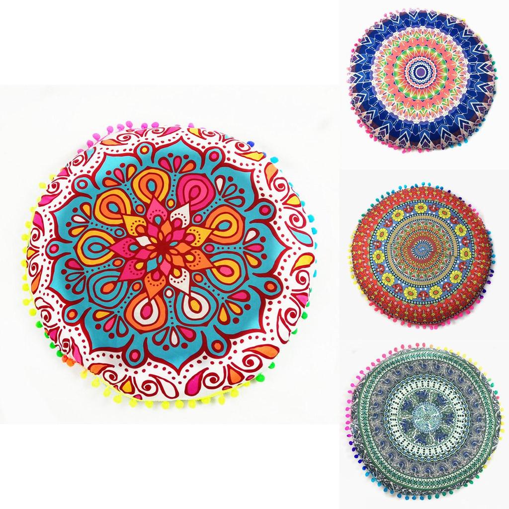 Premium Quality Mandala Round Cushion Cover For A Timeless Bohemian Look
