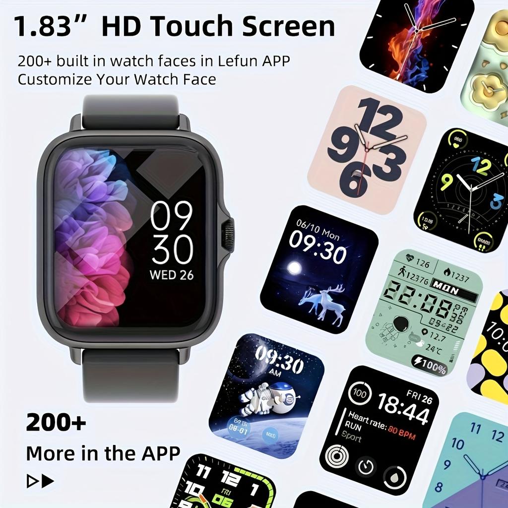 Full Touch HD Sports Watch, Unisex, Multiple Sport Modes,Multifunctional Watch Compatible