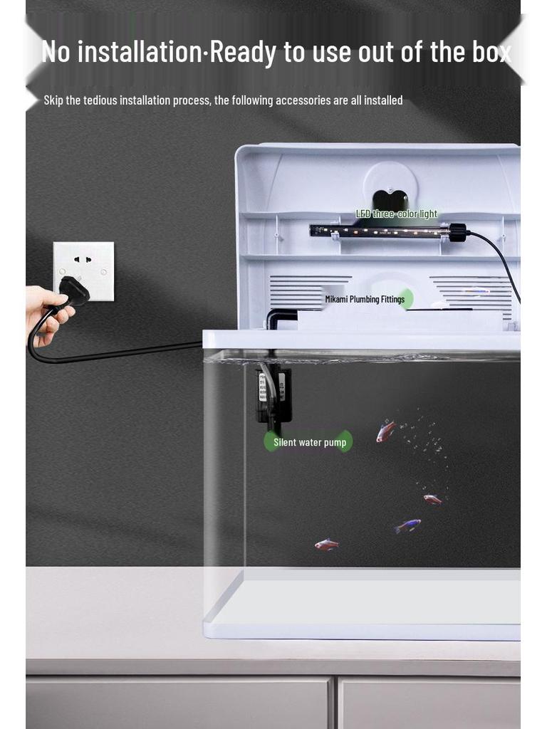 All-in-One Glass Aquarium Filter & Oxygenator - Small Eco-Friendly Desktop Tank 2025.