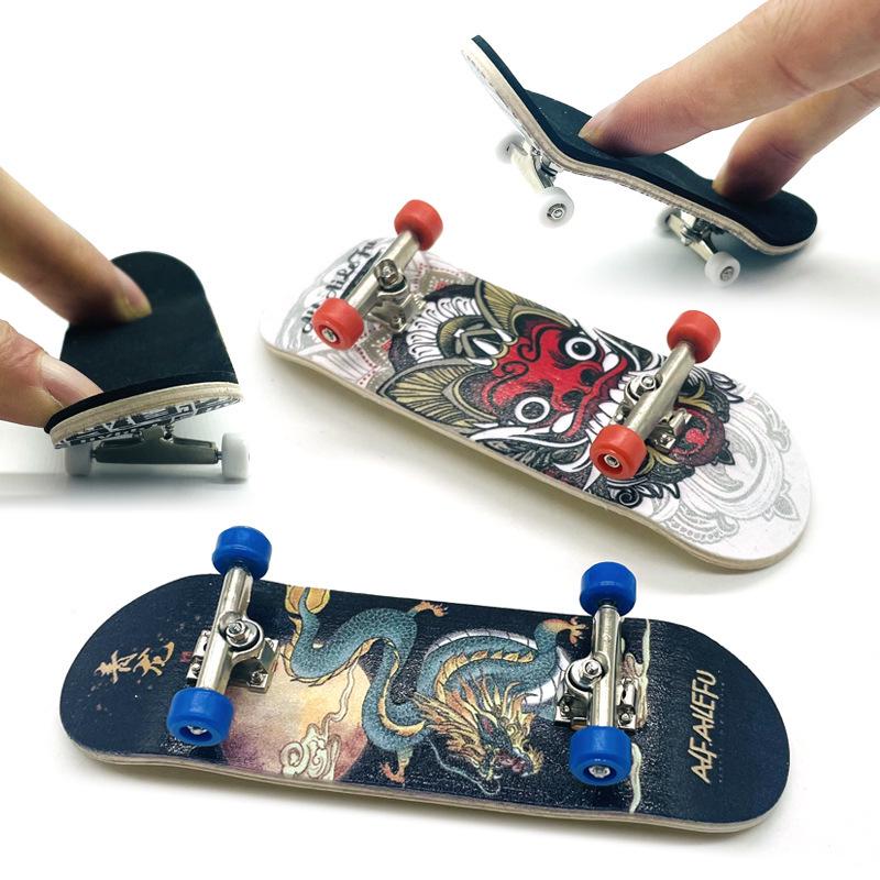 Maple Double Kick Finger Skateboard Toy for Teens & Children