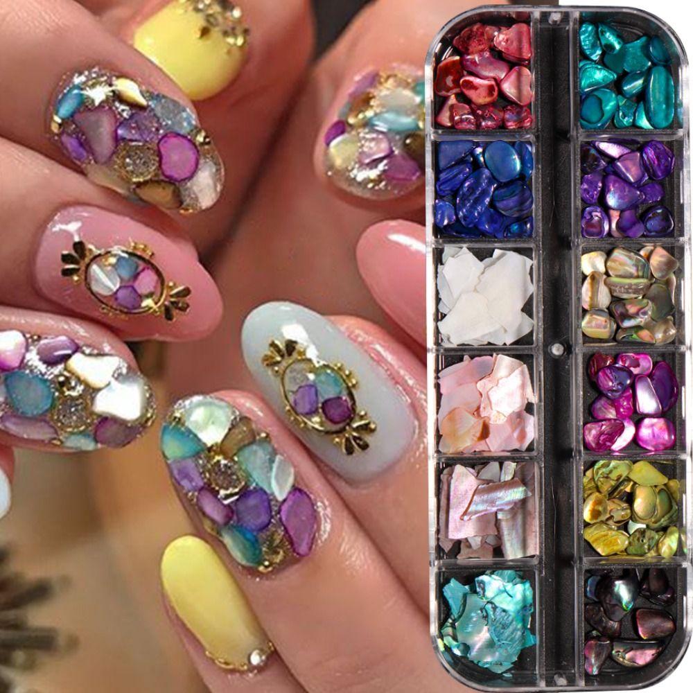 3D Charms Nail Art Decoration Seashell Fragment Nail Accessories Abalone Shell Flakes DIY Manicure