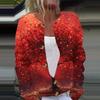 Женская мода День святого Валентина Сердце Принт Длинный рукав Вязаный кардиган Куртка на пуговицах