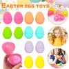 12Pcs Count Multicolor Fillable Plastic Easter Eggs, Plastic,Solid Color Easter Eggs Stuffer DIY Craft Decor Party Favors Kids Toy