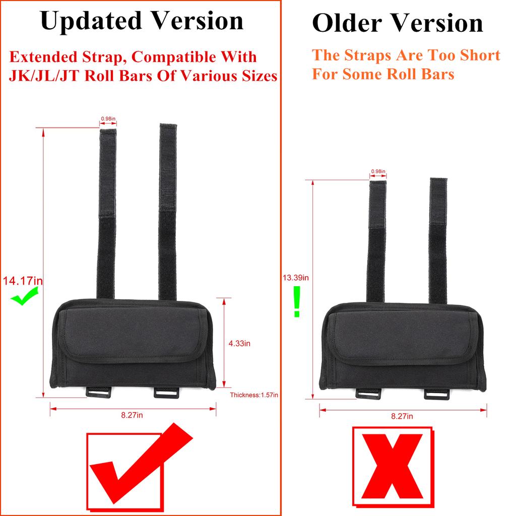 Поручень с ручкой, сумка-органайзер для хранения солнцезащитных очков для Jeep Wrangler TJ JK JL JT 1997-2023 гг., укладка и уборка салона