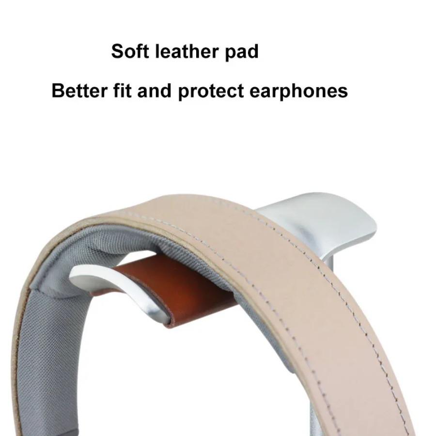 Изогнутая алюминиевая стойка-подставка для наушников Прочная металлическая подставка-держатель для игровых гарнитур и наушников с прочным основанием для настольной витрины