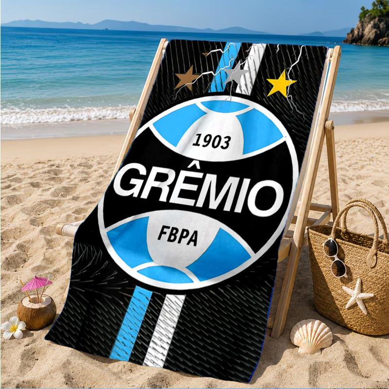 Gre-mio Football Badge Printed Microfiber Beach Towel, Soft And Absorbent, Quick-Dry, Ideal for Summer Travel, Beach Essential, Swimming Pool