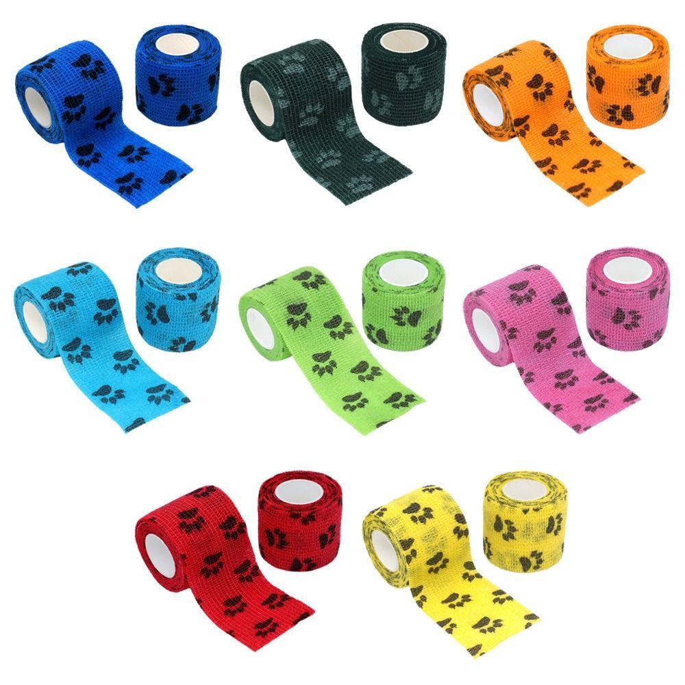 8 шт. 4,5 м Разноцветная лента для обертывания питомцев Самоклеящиеся наколенники Спортивный бандаж для питомцев Товары для питомцев