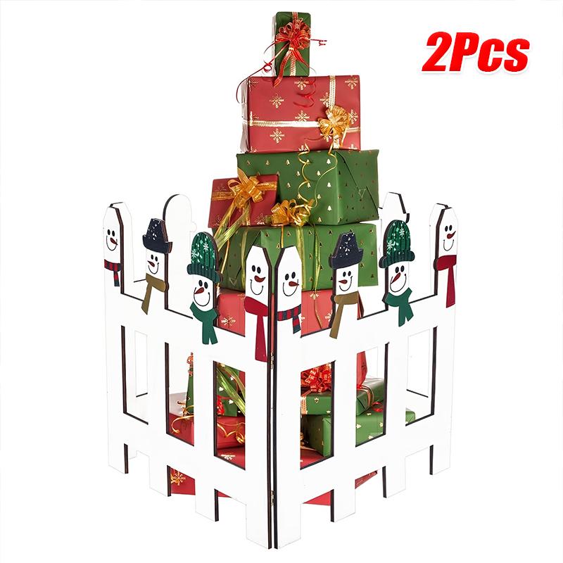 2 шт. Деревянный забор для дерева, украшение для дерева на вечеринку, украшение для двора, фестиваль, Рождество, деревянный забор 30 * 30 см