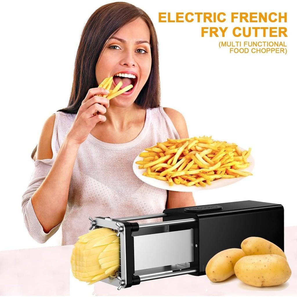 Stainless Steel Electric French Fry Cutter Multi Functional Food Chopper Professional Commercial Potato Slicer