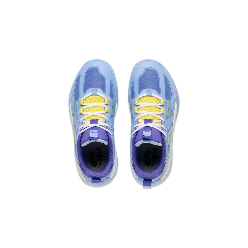 Баскетбольные кроссовки Li Ning Tian Ying с легкой технологией, дышащие, низкие, детские, синие, фиолетовые, YKBT054-11