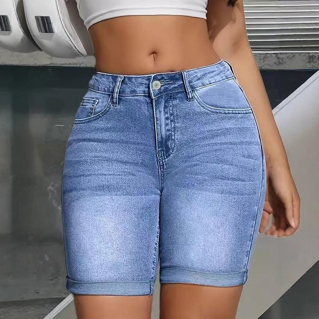 Women's Denim Classic Versatile High Waist Fashionable Shorts