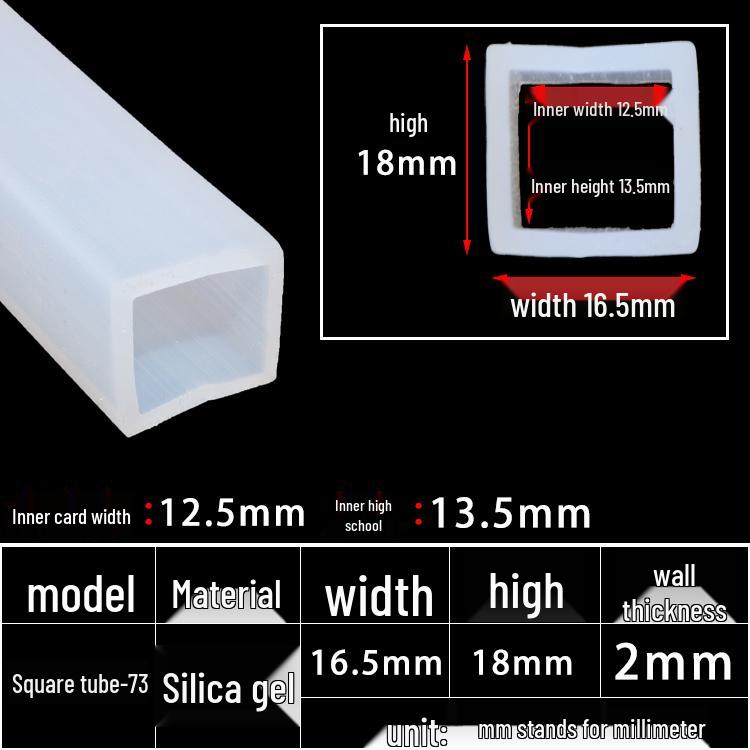 High-Temperature Resistant Silicone Square Tubing: Durable, Customizable, Aging-Resistant Rubber Sheath and Hollow Sealing Strip.