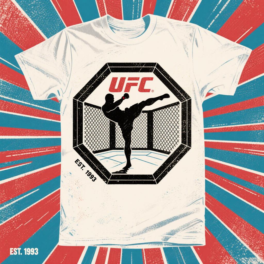 2026 Лето Логотип UFC Боевая Графика Футболка Женская Спортивная Хлопок Короткий Рукав Свободная Повседневная Футболка для Фитнеса Унисекс