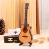 Mini Missing Angle Folk Guitar Miniature Model Wooden Mini Musical Instrument Model Collection with