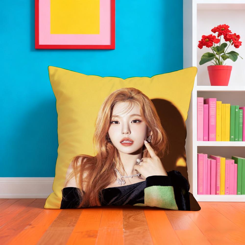 Стиль K-pop I-Itzy Наволочка Плюшевая Ткань Мягкая Двусторонняя Печать Диван Теплая Зимняя Домашний Подарок Наволочка