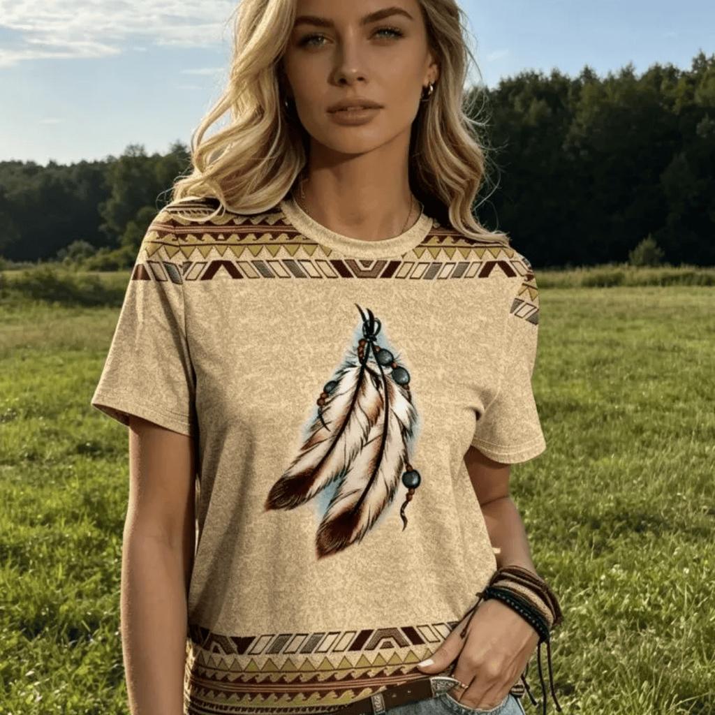 Women New Retro Harajuku Stripe Print V‑Neck Short Sleeve T‑Shirt Streetwear Casual Summer Pullover Top