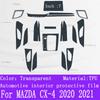 For MAZDA CX-4 CX4  TPU Gearbox Panel Film Dashboard Protective Sticker Interior Anti-Scratch Car film protect