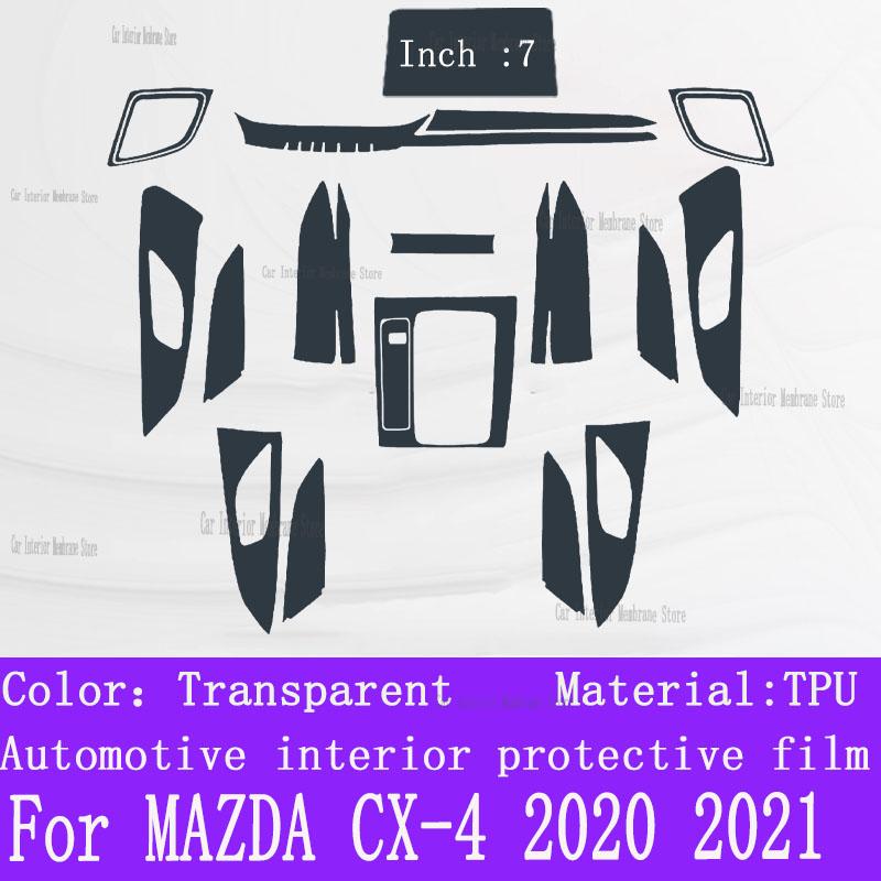 For MAZDA CX-4 CX4  TPU Gearbox Panel Film Dashboard Protective Sticker Interior Anti-Scratch Car film protect
