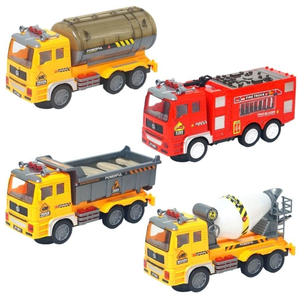 Flashing LED Fire Truck Toy Magnetic Engineering Vehicles Toy  Parent-child Interaction