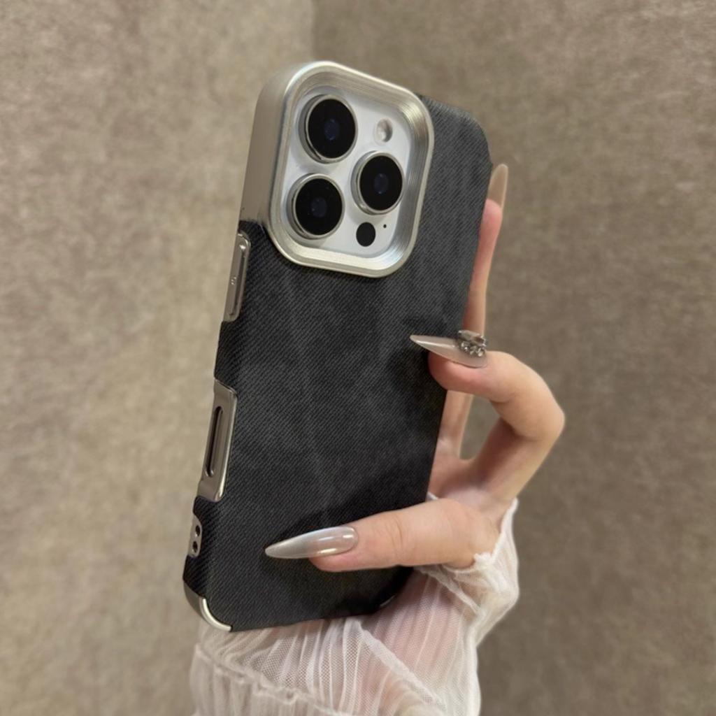 Ковбойский тканевый чехол для телефона для For Iphone 17 Air 16 1 14 13 12 Pro Max 11 Plus Джинсовый мягкий бампер Броня Ретро Винтажный чехол Funda