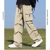 American Hot High Street Cargo Casual Pants Male Spring and Autumn Tide Brand Loose Straight Leg Wide Leg Pants