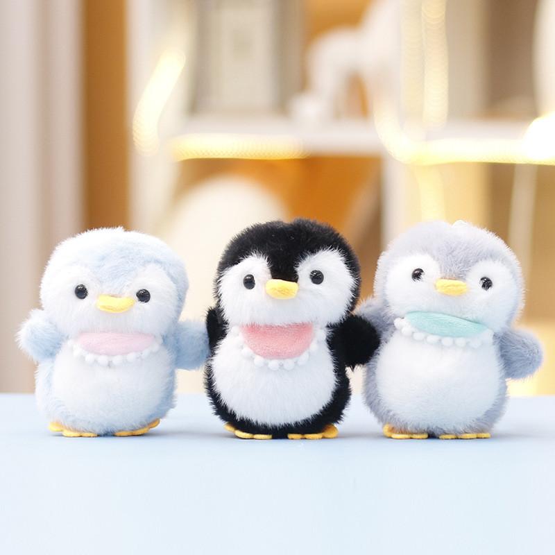 Penguin Figurine Bellyband Bag Animal Ornament Keychain Plush Gift Pp Cotton