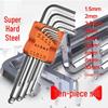 High Hardness L-Shape Hex Key Set - 6-Point Hexagonal Screwdriver Tool