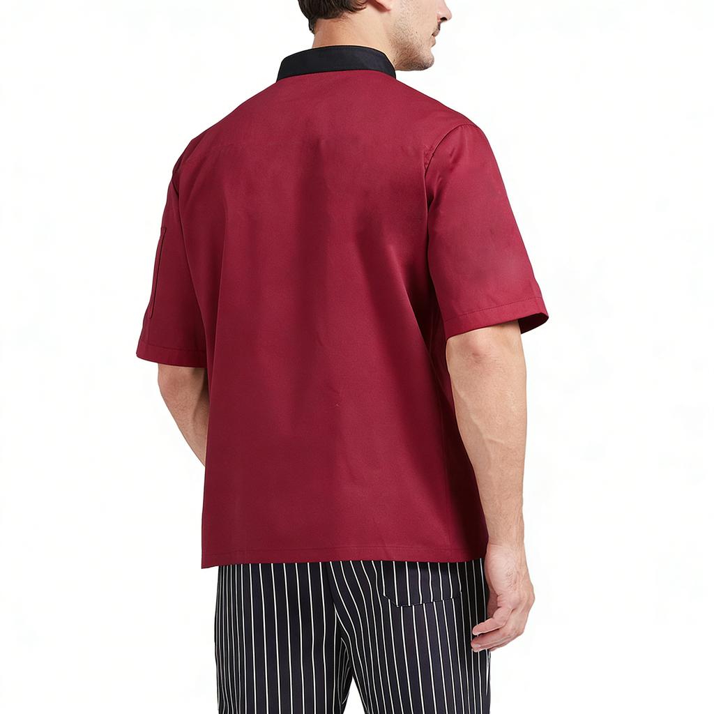 Унисекс Кардиган - Пуговицы Короткий рукав Поварская форма