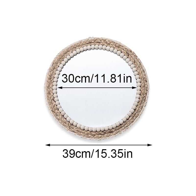 1 шт. соломенная веревка декоративное зеркало настенный декор акцентированное зеркало круглое декоративное зеркало для макияжа богемный винтаж