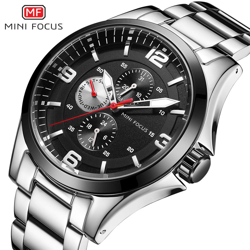 Top Brand Luxury With Box Men Watch Business Men's Watch Multifunctional Dual Calendar Waterproof Steel Strap Men Quartz Watches